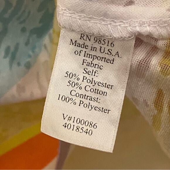 Coldwater Creek Striped Burnout Cap Sleeve Shirt - Picture 5 of 5